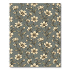 Cream Daisy Floral Scroll Rug