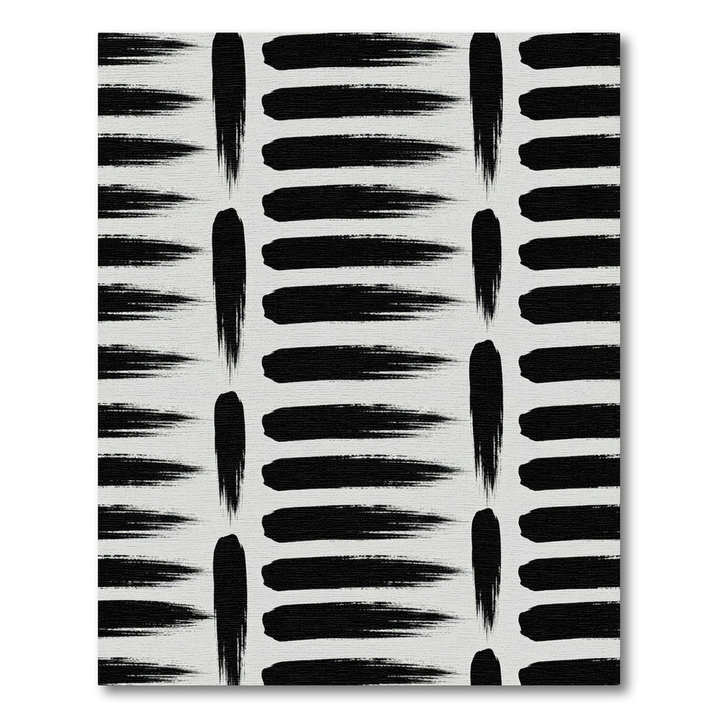 Minimalist Black Ink Brush Stroke Rug