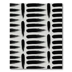 Minimalist Black Ink Brush Stroke Rug