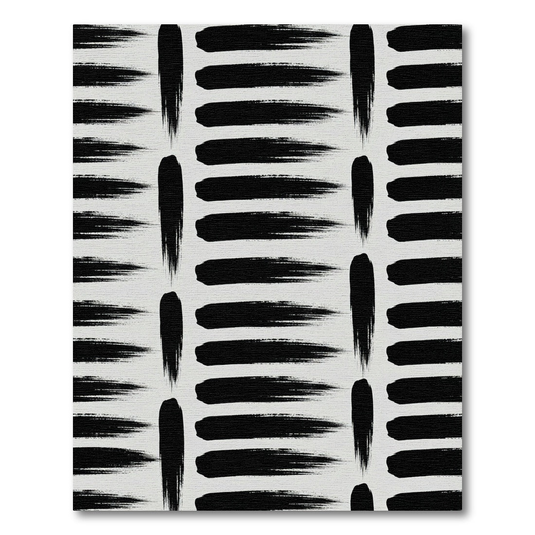 Minimalist Black Ink Brush Stroke Rug