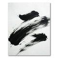 Minimalist Black Ink Brush Stroke Rug