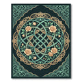Elegant Sage Rose Intertwined Mandala Rug