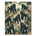 Tropical Jungle Gorilla Forest Floor Rug