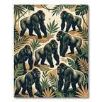 Tropical Jungle Gorilla Forest Floor Rug