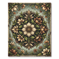 Earthy Antique Floral Medallion Rug