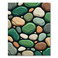 Serene Polished Stones Abstract Composition Rug