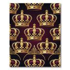 Regal Gold Crown Deep Burgundy Tapestry Rug