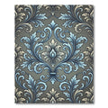 Antique Blue Acanthus Scroll Medallion Rug