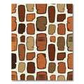 Terracotta Earth Tones Stone Shapes Rug