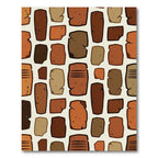 Terracotta Earth Tones Stone Shapes Rug