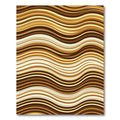 Earthy Amber Wavy Stripe Rug