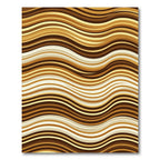Earthy Amber Wavy Stripe Rug
