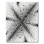 Black and White Abstract Polka Dot Rug