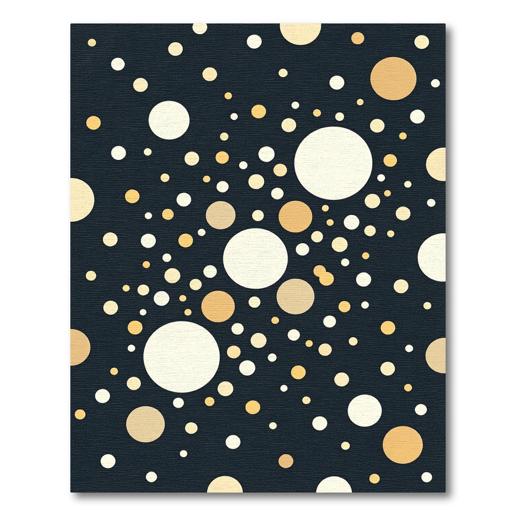 Golden Polka Dot Midnight Sky Rug