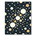Golden Polka Dot Midnight Sky Rug