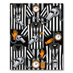 Referee Whistle and Clock Monochromatic Rug