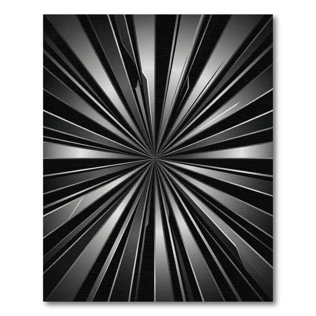 Modern Grey Burst Abstract Rug