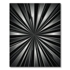 Modern Grey Burst Abstract Rug