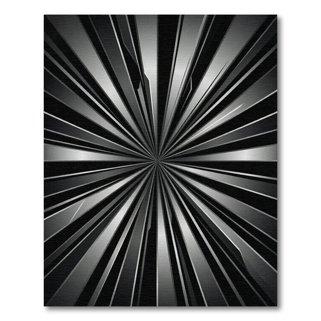 Modern Grey Burst Abstract Rug