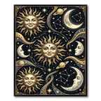 Celestial Sun Moon Stars Constellation Rug