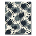 Monochromatic Ink Splatter Abstract Art Rug