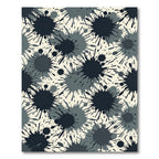 Monochromatic Ink Splatter Abstract Art Rug