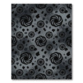 Monochrome Swirling Vortex Galaxy Black Rug
