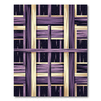 Purple Tan Wood Grain Weave Rug