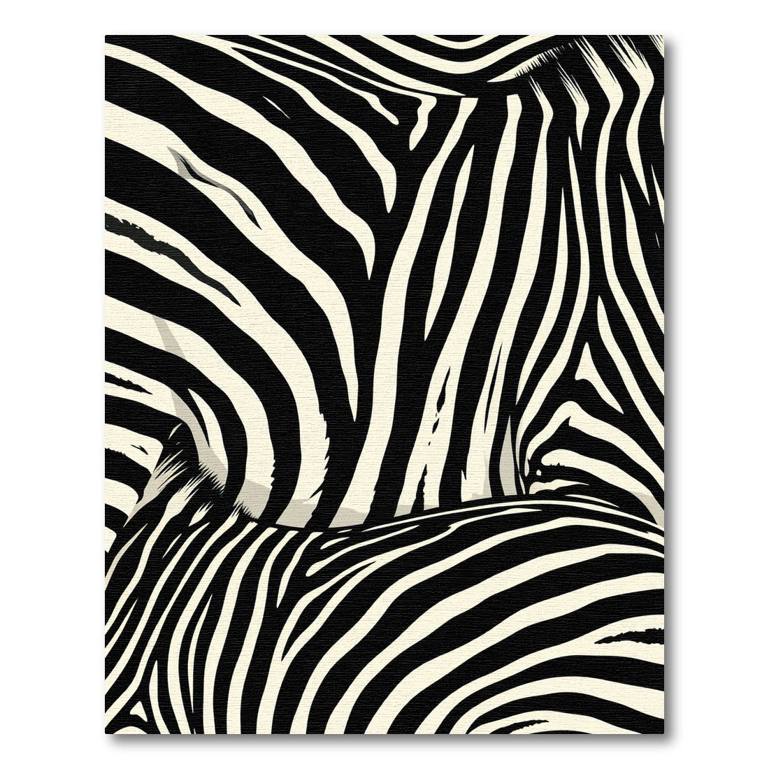 Black Ivory Striped Zebra Hide Rug