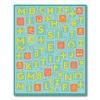 Retro Alphabet Blocks Graphic Rug