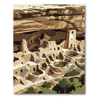 Earthy Canyon Cliff Dwelling Medley Rug