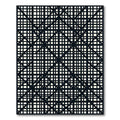 Minimalist Black and Cream Grid Lattice Rug