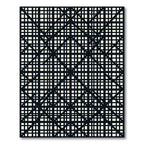 Minimalist Black and Cream Grid Lattice Rug