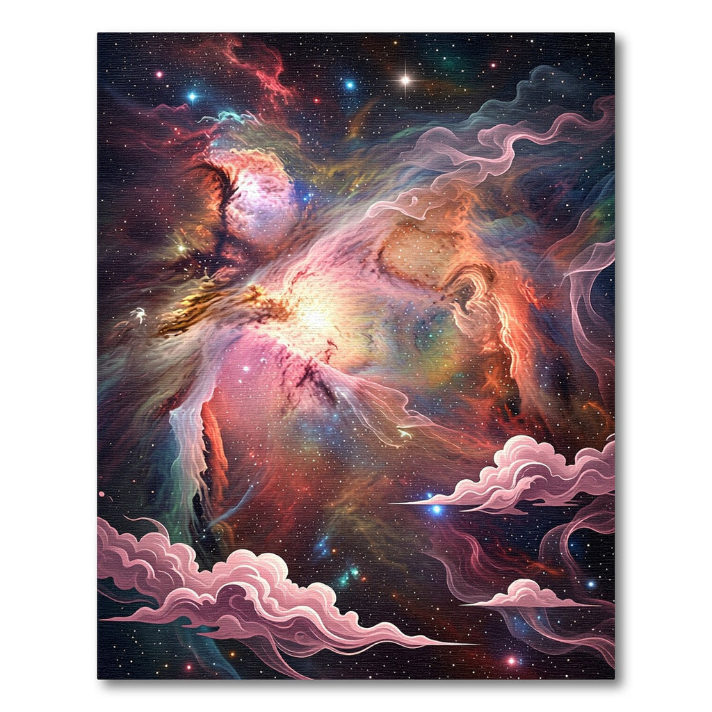Ethereal Cosmic Nebula Cloud Art Rug