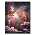 Ethereal Cosmic Nebula Cloud Art Rug