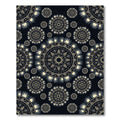 Celestial Monochrome Sunburst Mandala Rug