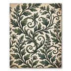 Verdant Green Foliage Scroll Art Rug