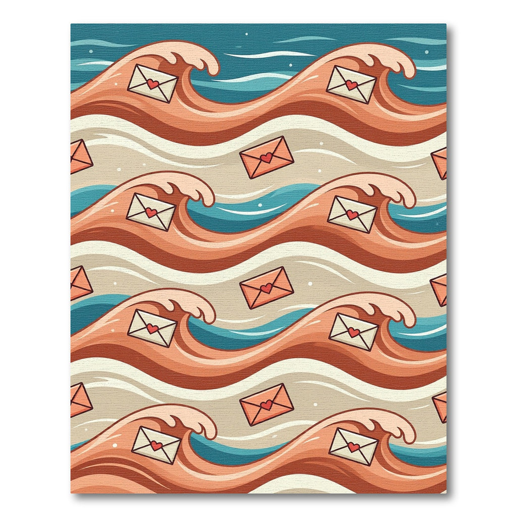 Coral Love Wave Mail Pattern Rug