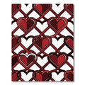Interlocking Crimson Heart Lattice Rug