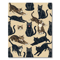Playful Feline Cats on Cream Backdrop Rug
