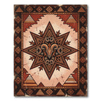 Geometric Terracotta Ram Star Art Rug
