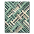 Sage Green Cream Interwoven Lattice Rug