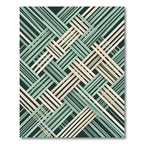 Sage Green Cream Interwoven Lattice Rug