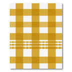 Golden Yellow Gingham Checkered Grid Rug