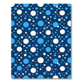 Deep Blue White Circles Scatter Rug