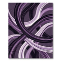 Swirling Purple Abstract Interlocking Waves Rug