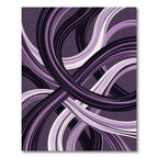 Swirling Purple Abstract Interlocking Waves Rug