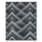 Modern Gray Chevron Mountain Peaks Rug