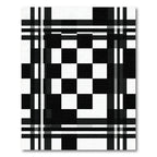 Bold Black White Abstract Checkerboard Rug