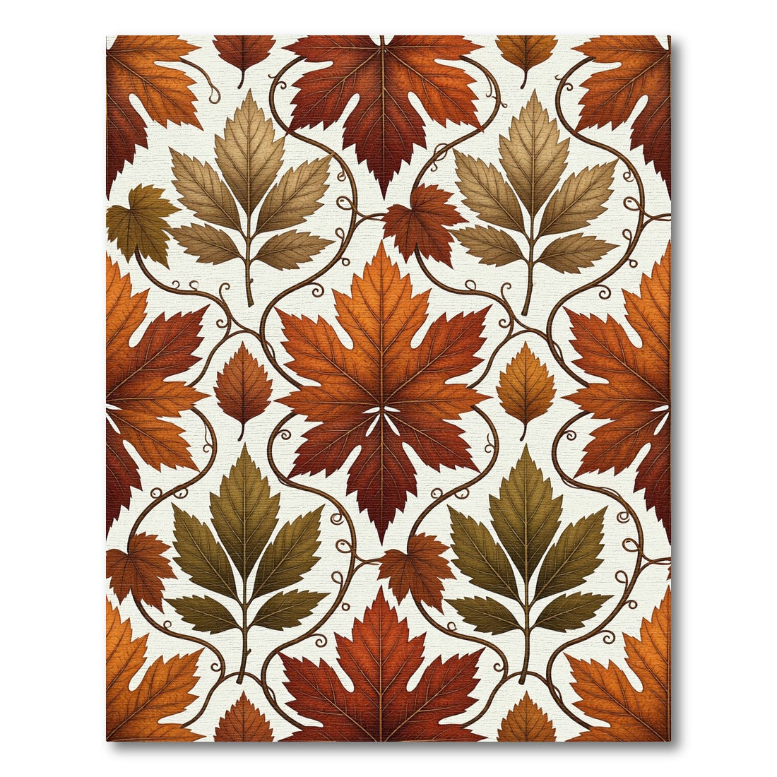 Autumn Harvest Trellis Leaf Rug